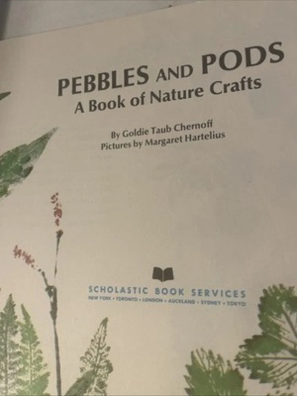 Vintage 1973 Pebbles and Pods Scholastic Nature Crafts Book